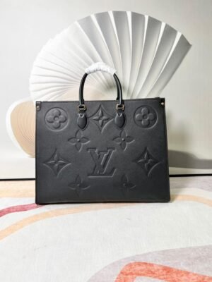 LV Onthego GM Monogram Empreinte Tote Bag Black For Women 41cm LV M44925
