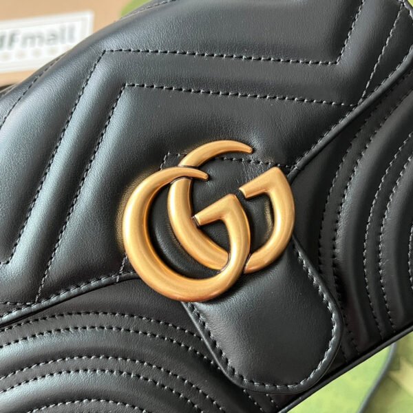 gg Marmont Mini Top Handle Bag Black For Women, Women’s Bags 8.3in/21cm gg ?547260 DTDIT 1000
