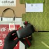 gg Horsebit 1955 Strap Wallet Black For Women, Women’s Bags 4.7in/12cm gg 699760 18YSG 1060
