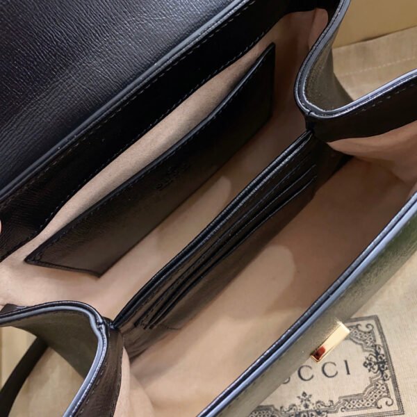 gg Horsebit 1955 Mini Bag Black For Women, Women’s Bags 8.7in/22cm gg 703848 AAA7G 1000