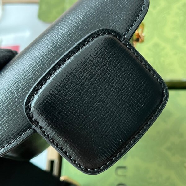 gg Horsebit 1955 Strap Wallet Black For Women, Women’s Bags 4.7in/12cm gg 699760 18YSG 1060