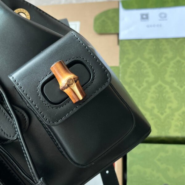 gg Bamboo Small Backpack Black For Women, Women’s Bags 8.6in/22cm gg ?702101 UZY0T 1000