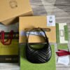 gg Marmont Half Moon Shaped Mini Bag Black For Women, Women’s Bags 8.5in/22cm gg 699514 DTDHT 1000