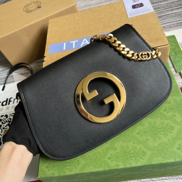 gg Blondie Shoulder Bag Black For Women, Women’s Bags 11in/28cm gg? 699268 UXX0G 1000
