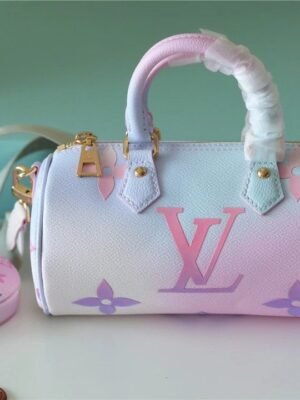 LV Papillon BB Bag Classic Monogram For Women 20cm Sunrise Pastel LV M46078