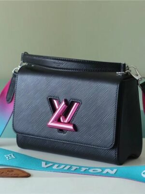 LV Twist MM Bag, Shoulder and Cross Body Bags For Women Black 9.1in/23cm LV M59416