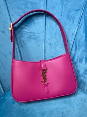 YSSL Le 5 ¨¤ 7 Hobo Bag In Smooth Pink For Women 9in/23cm YSL 6572282R20W5623