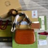 gg Bamboo 1947 Crocodile Top Handle Bag Red For Women, Women’s Bags 10.2in/26cm gg