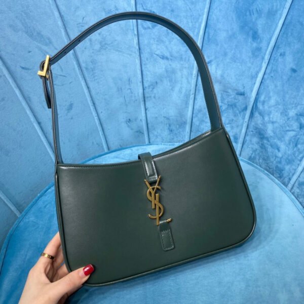 YSSL Le 5 ¨¤ 7 Hobo Bag In Smooth Dark Green For Women 9in/23cm YSL 6572282R20W3045
