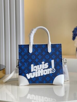 LV Litter Bag Vintage Monogram Canvas Blue By Virgil Abloh For Men, Men¡¯s Bags, Shoulder And Crossbody Bags 9.4in/24cm LV