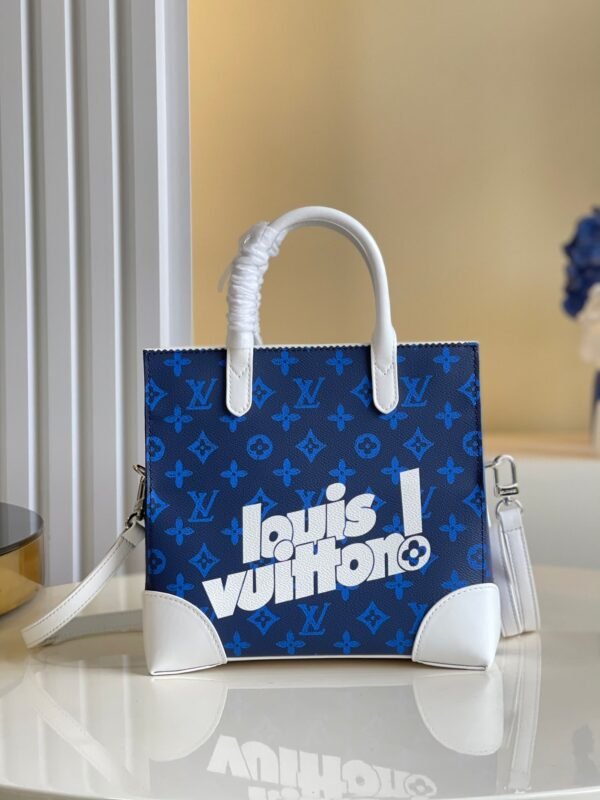 LV Litter Bag Vintage Monogram Canvas Blue By Virgil Abloh For Men, Men¡¯s Bags, Shoulder And Crossbody Bags 9.4in/24cm LV