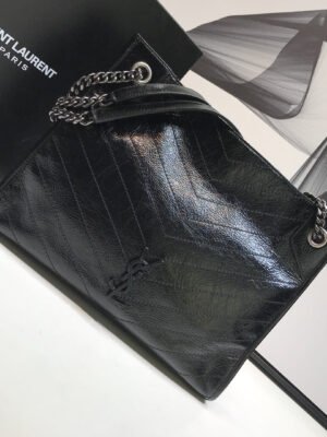 YSSL Niki Medium Shopping Bag Black For Women 12.6in/32cm YSL?