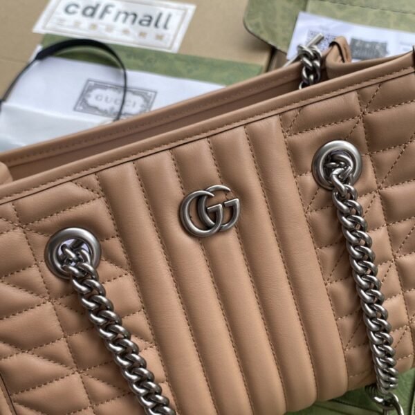 gg Marmont Medium Tote Bag Brown For Women 10.2in/26.5cm gg