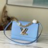 LV Twist MM Monogram Flower Bleu Nuage Blue For Women,  Shoulder And Crossbody Bags 9.1in/23cm LV M59627