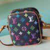 LV Rift Bag Monogram Multicolore Canvas Black For Women, Women¡¯s Handbags, Shoulder And crossbody Bags 5.7in/13.5cm LV