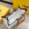 FI Peekaboo X-tote Bag White Canvas For Women, Handbags, Shoulder Bags 16.1in/41cm FF 8BH374