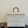FI Sunshine Medium Tote Bag Light Grey Canvas For Women, Bags, Shoulder Bags 13.8in/35cm FF 8BH386