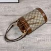 gg Horsebit 1955 Small Bucket Bag In gg Supreme Canvas Brown For Women 7.5in/19cm gg 637115 92TPG 8563