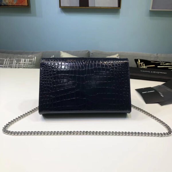 d6041368 YSSL Kate Small Chain Bag With Tassel In Embossed Black For Women 7.8in/20cm YSL 474366DND0N1000