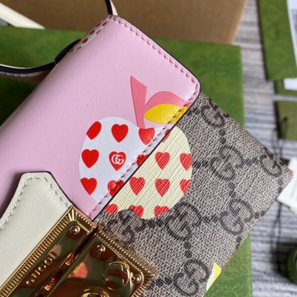 gg Padlock Strawberry Mini Bag Beige For Women, Women’s Bags 7in/18cm gg