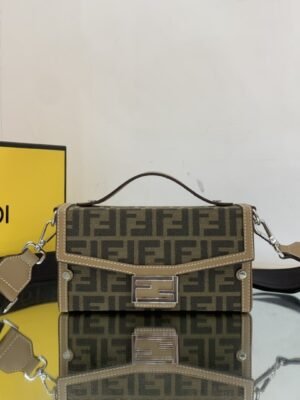 FI Baguette Soft Trunk Mini Beige Bag For Woman 10cm/4in