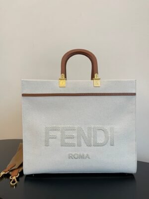 FI Sunshine Large Tote Bag Light Grey For Women, Handbags, Shoulder Bags 15.7in/40cm FF 8BH372