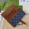 gg Jackie 1961 Chain Wallet Dark Blue And Ivory Eco Washed Organic gg Jacquard Denim For Women 7.5in/19cm 652681 2KQgg 8375
