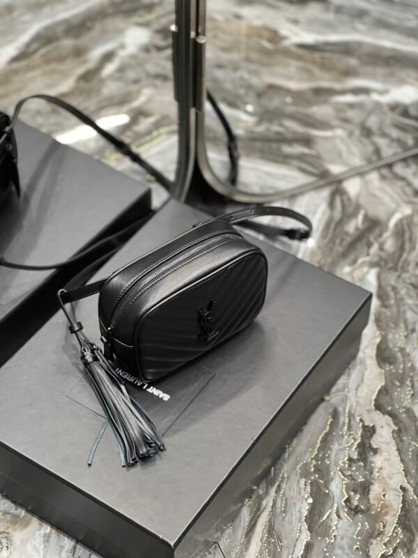 YSSL Lou Belt Bag Black In Matelass¨¦ Black Metal Hardware For Women 6.1in/15cm YSL 534817DV7081000