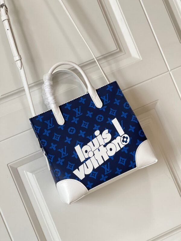 LV Litter Bag Vintage Monogram Canvas Blue By Virgil Abloh For Men, Men¡¯s Bags, Shoulder And Crossbody Bags 9.4in/24cm LV