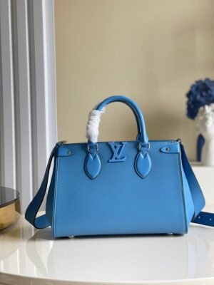 LV Grenelle Tote PM Epi Blue For Women, Women¡¯s Handbags, Shoulder And Crossbody Bags 10.6in/27cm LV