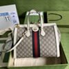 gg Ophidia gg Medium Tote Bag White gg Supreme Canvas For Women 13in/33cm 524537 K05NB 8745