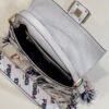 FI x FILA Mania Beaded Baguette Multicolour Bag For Woman 26cm/10in