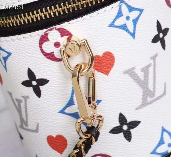 LV Vanity PM Bag Game On Monogram Canvas White By Nicolas Ghesquiere For Women, Women¡¯s Handbags, Shoulder And Crossbody 7.5in/19cm LV M57458