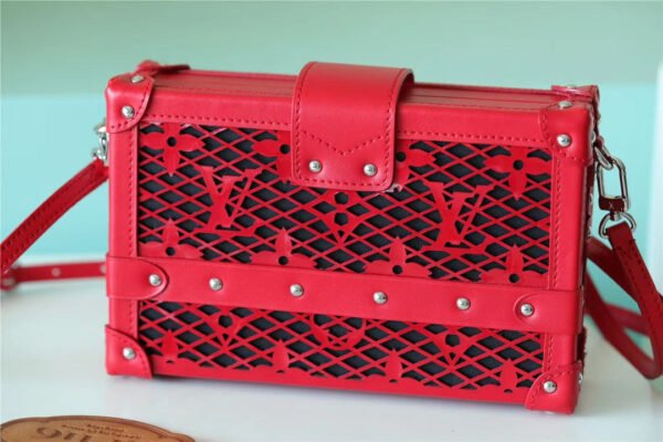 LV Petite Malle Monogram Red For Women, Women¡¯s Handbags, Shoulder And Crossbody Bags 7.9in/20cm LV?