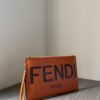 FI Flat Pouch Brown Large Pouch Bag For Woman 34cm/13in 8N0178AC9LF0QVK