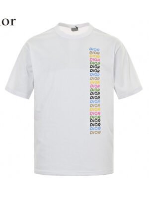 Dior T-Shirt - Multicolor Vertical Logo