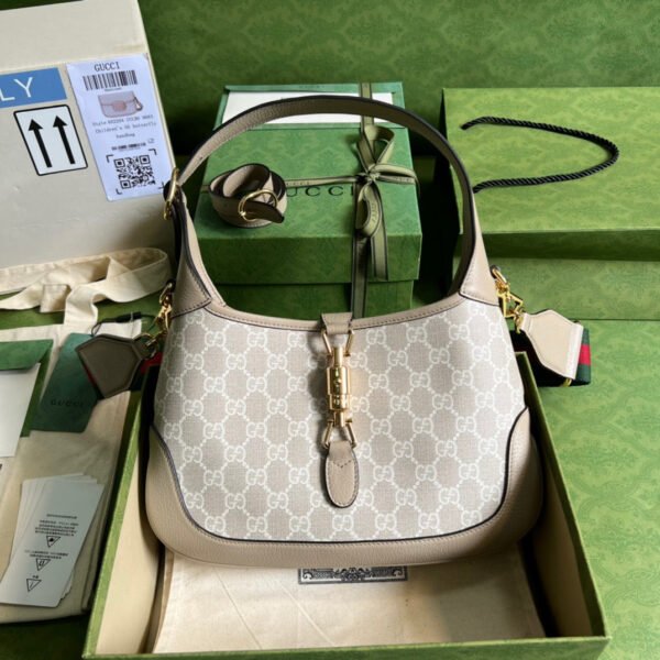 gg Jackie 1961 Small gg Shoulder Bag Beige For Women, Women’s Bags 11in/28cm gg ?678843 UULAG 9682