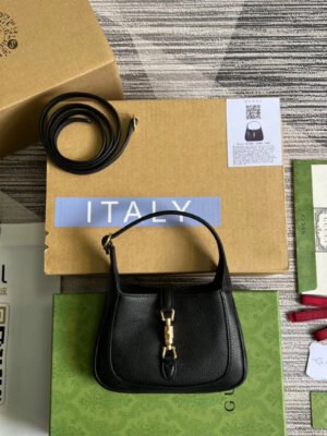 gg Jackie 1961 Mini Shoulder Bag Black For Women, Women’s Bags 7.5in/19cm gg ?637091 10O0G 1000
