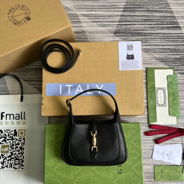 gg Jackie 1961 Mini Shoulder Bag Black For Women, Women’s Bags 7.5in/19cm gg ?637091 10O0G 1000