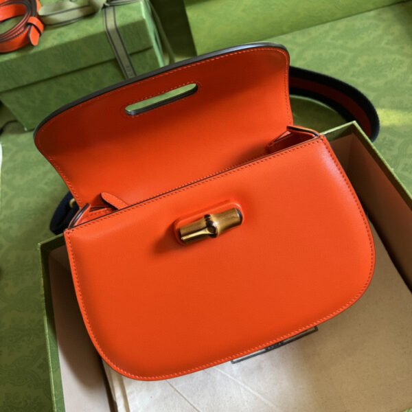 gg Bamboo 1947 Small Top Handle Bag Orange  For Women 8.3in/21cm ?gg 675797 10ODT 7768