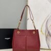 YSSL Claude-Effect Tote Bag Red For Women 11in/28cm YSL 64028116J0W