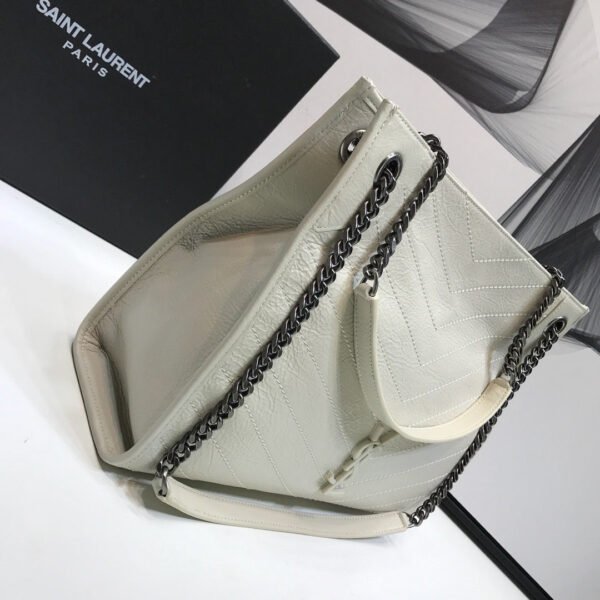 YSSL Niki Medium Shopping Bag White For Women 12.6in/32cm YSL?