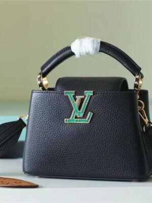 LV Capucines BB Taurillon Black For Women,  Shoulder And Crossbody Bags 21cm/8.3in LV
