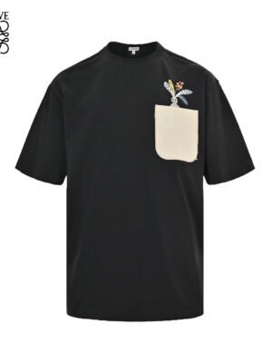 Loewe T-Shirt - Black with White Pocket