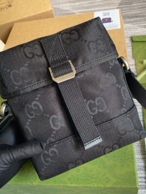 gg Off The Grid Messenger Bag Black gg ECONYL? For Men? 7.3in/18.5cm gg 643858 H9HKN