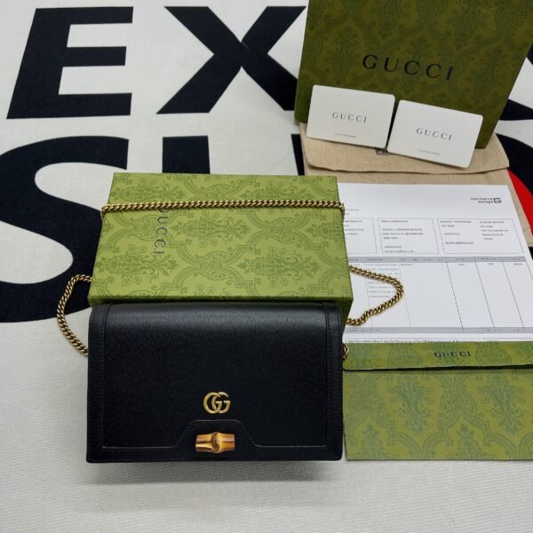 gg Diana Mini Bag With Bamboo Black For Women, Women’s Bags 7.5in/19cm gg 696817 DJ20T 1000