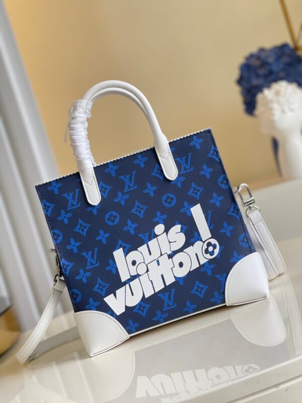 LV Litter Bag Vintage Monogram Canvas Blue By Virgil Abloh For Men, Men¡¯s Bags, Shoulder And Crossbody Bags 9.4in/24cm LV