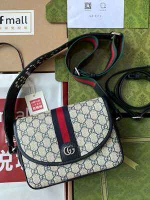 gg Ophidia gg Small Shoulder Bag Beige And Black For Women, Women’s Bags 9.1in/23cm gg