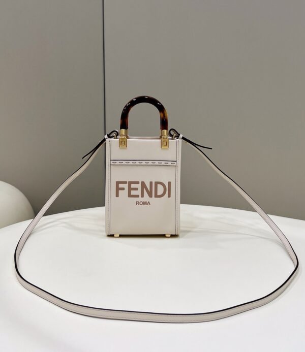 FI Sunshine Shopper White Mini Bag For Woman 13cm/5in