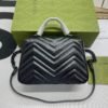gg Marmont Mini Top Handle Bag Black For Women, Women’s Bags 8.3in/21cm gg ?